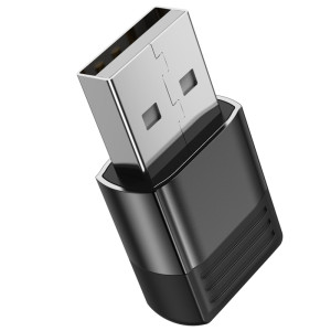 Перехідник Borofone BV18 USB male to Type-C female USB2.0 – Чорний