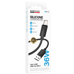 Дата кабель Borofone BX123 Leya USB to Type-C 36W (1m) – Чорний