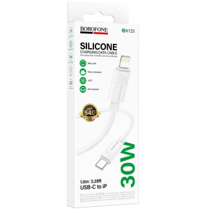 Дата кабель Borofone BX123 Leya Type-C to Lightning 30W (1m) – Білий