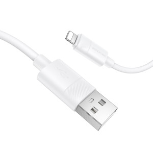 Дата кабель Borofone BX123 Leya USB to Lightning 12W (1m) – Білий