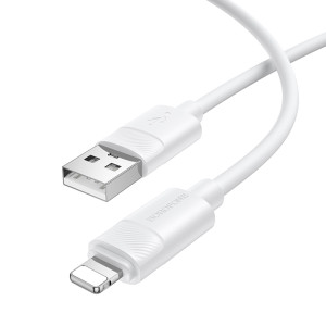 Дата кабель Borofone BX123 Leya USB to Lightning 12W (1m) – Білий