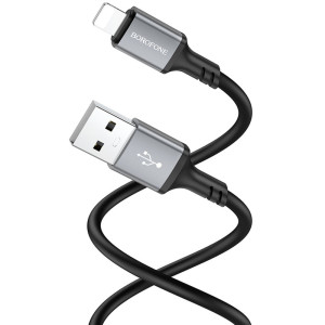 Дата кабель Borofone BX83 Famous USB to Lightning 2.4A (1m) – Чорний