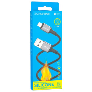 Дата кабель Borofone BX83 Famous USB to Lightning 2.4A (1m) – Чорний