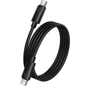 Дата кабель Borofone BX123 Leya Type-C to Type-C 60W (1m) – Чорний