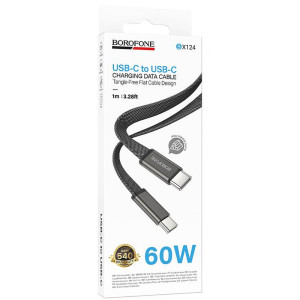 Дата кабель Borofone BX124 Peace Type-C to Type-C 60W (1m)