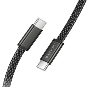 Дата кабель Borofone BX124 Peace Type-C to Type-C 60W (1m) – Чорний