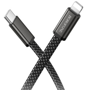 Дата кабель Borofone BX124 Peace Type-C to Lightning 30W (1m) – Чорний