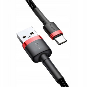 Дата кабель Baseus Cafule USB to Type-C Cable 3A (1m) (CATKLF-B) – Красный