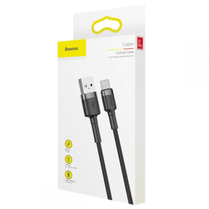 Дата кабель Baseus Cafule USB to Type-C Cable 3A (1m) (CATKLF-B) – Черный