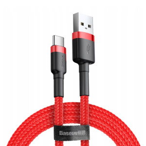 Дата кабель Baseus Cafule USB to Type-C Cable 3A (1m) (CATKLF-B) – Красный