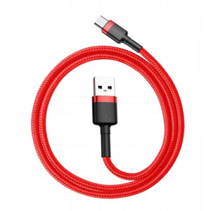 Дата кабель Baseus Cafule USB to Type-C Cable 3A (1m) (CATKLF-B) – Красный
