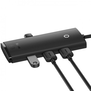 Перехідник HUB Baseus Lite Series 4in1 (Type-C to 4xUSB 3.0) 25cm (WKQX03) – Чорний