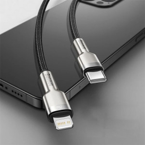 Дата кабель Baseus Cafule Series Metal Type-C to Lightning PD 20W (0.25m) (CATLJK-0) – Чорний