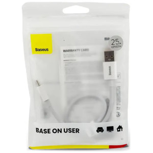 Дата кабель Baseus Superior Series Fast Charging USB to Type-C 100W (0.25m) (P10320102) – Білий