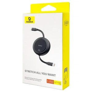 Дата кабель Baseus Free2Draw Mini Retractable Type-C to Type-C 100W (1m) (P10364500) – Чорний