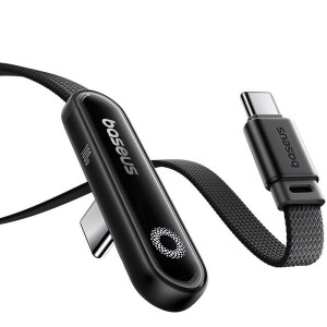 Дата кабель Baseus MVP 3 side plug and stand Type-C to Type-C 100W (2m) (P10382500121) – Чорний