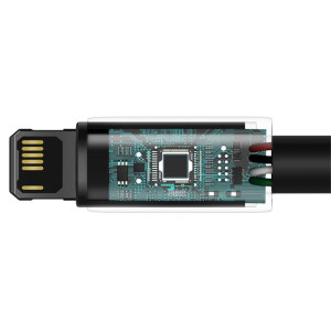 Дата кабель Baseus Tungsten Gold USB to Lightning Cable 2.4A (2m) (CALWJ-A0) – Черный
