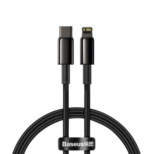 Дата кабель Baseus Tungsten Gold Type-C to Lightning PD 20W (2m) (CATLWJ)