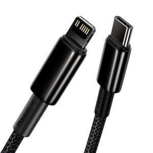 Дата кабель Baseus Tungsten Gold Type-C to Lightning PD 20W (2m) (CATLWJ) – Чорний