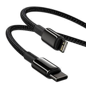 Дата кабель Baseus Tungsten Gold Type-C to Lightning PD 20W (2m) (CATLWJ) – Чорний