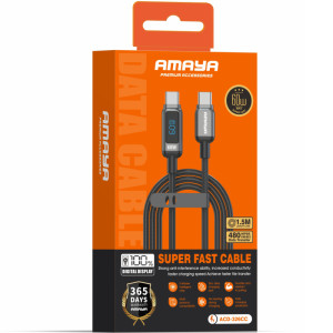 Дата кабель Amaya 326CC Type-C to Type-C 60W (1.2m) – Чорний