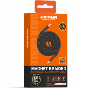 Дата кабель Amaya 328CC Type-C to Type-C 240W (1m) – Чорний