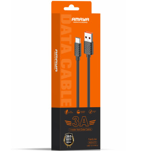 Дата кабель Amaya C77 USB to Type-C 3A (1m) – Чорний
