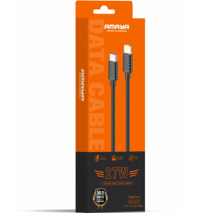 Дата кабель Amaya 77CL Type-C to Lightning 27W (1m) – Чорний