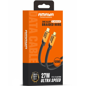 Дата кабель Amaya 33CL Type-C to Lightning 27W (1.2m) – Жовтий