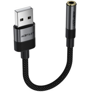 Переходник Acefast J13 USB male to AUX 3.5mm female – Черный