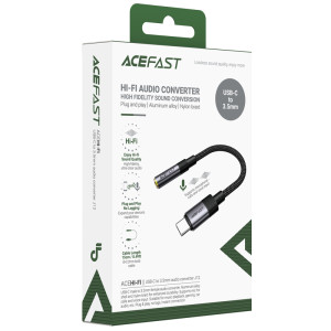 Переходник Acefast J12 Type-C male to AUX 3.5mm female – Черный