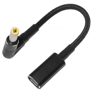 Кабель USB-C Female to DC 100W с набором переходников для ноутбука 10in1 – Черный