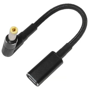 Кабель USB-C Female to DC 100W с набором переходников для ноутбука 12in1 – Черный