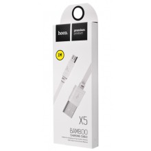 Дата кабель Hoco X5 Bamboo USB to MicroUSB (100см) – Белый