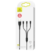 Дата кабель Usams US-SJ367 U35 3in1 USB to Combo 2A (1m) – undefined