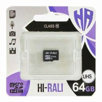 Карта пам'яті Hi-Rali microSDXC (UHS-1) 64 GB Card Class 10 без адаптера