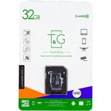 Карта пам'яті T&G microSDHC (UHS-3) 32 GB class 10 (з адаптером)