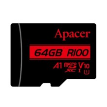 Карта памяти Apacer microSDXC (UHS-1) 64Gb class 10 V10 A1 R100MB/s (без адаптера)