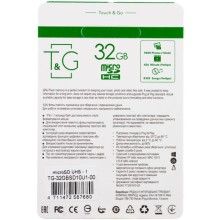 Карта памяти T&G microSDHC (UHS-1) 32 GB class 10 (без адаптера) – Черный