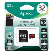 Карта памяти Apacer microSDHC (UHS-1) 32Gb class 10 V10 A1 R100MB/s + SD adapter – Черный