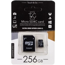 Карта пам'яті T&G microSDXC (UHS-3) 256 GB class 10 (з адаптером) – Чорний