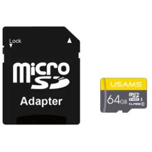 Карта пам'яті USAMS US-ZB119 TF High Speed Card 64 Gb + adapter
