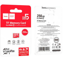 Карта пам'яті Hoco microSDHC Class 10 - 256GB (без адаптера) – Червоний