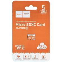 Карта памяти Hoco microSDXC Class 10 - 128GB (без адаптера) – Оранжевый