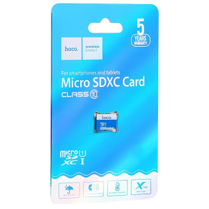 Карта пам'яті Hoco microSDHC Class 10 - 32GB (без адаптера) – Blue
