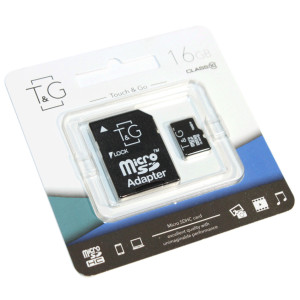 Карта памяти T&G (UHS-1) microSDHC Class 10 - 16GB (с адаптером)