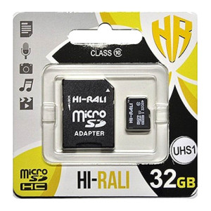Карта пам'яті Hi-Rali (UHS-1) microSDHC Class 10 - 32GB (з адаптером)