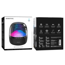 Bluetooth Колонка Borofone BP8 Glazed colorful luminous – Чорний