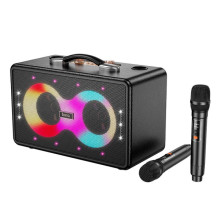 Bluetooth колонка Hoco HA8 Ave outdoor + два мікрофона – Чорний