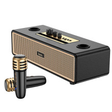 Bluetooth Колонка Hoco BS63 Graceful + два микрофона – Черный